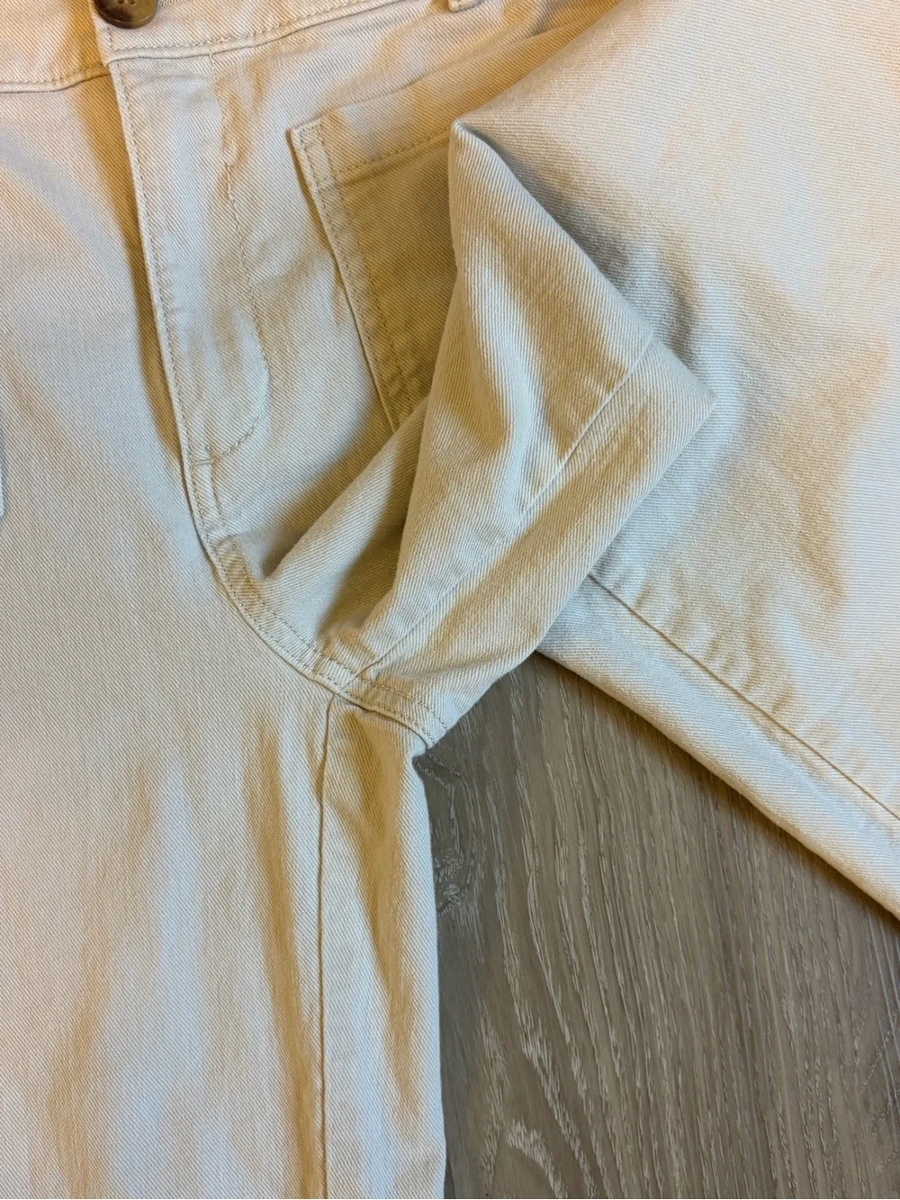 LOFT The Palmer Wide Leg Crop Pants Womens 8 Cream Ivory High Rise